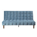 Yolandi 76" Sleeper Sofa, Teal Velvet & Dark Walnut Finish Acme