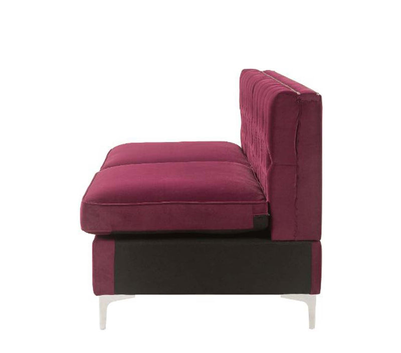 Jaszira Modular - Armless 69" Sofa, Burgundy Velvet Acme