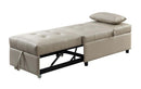 Hidalgo 28" Sofa Bed, Beige Faux Leather Acme