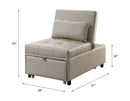 Hidalgo 28" Sofa Bed, Beige Faux Leather Acme