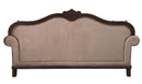 Chateau De Ville 89" Sofa w/5 Pillows, Fabric & Espresso Finish Acme
