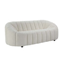 Osmash 84" Sofa, White Teddy Sherpa Acme