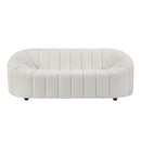 Osmash 84" Sofa, White Teddy Sherpa Acme