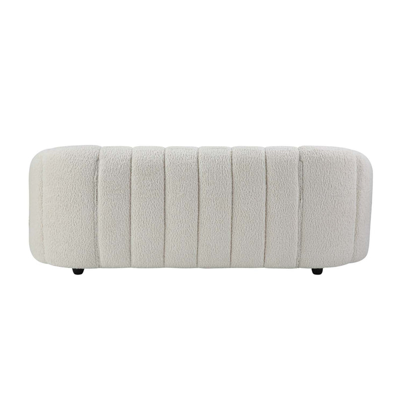 Osmash 84" Sofa, White Teddy Sherpa Acme