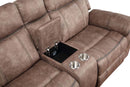 Dollum Motion 131" Sectional Sofa, Two Tone Chocolate Velvet Acme