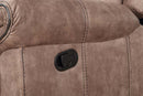 Dollum Motion 131" Sectional Sofa, Two Tone Chocolate Velvet Acme