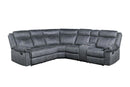 Dollum Motion 131" Sectional Sofa, Two Tone Gray Velvet Acme