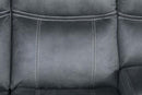 Dollum Motion 131" Sectional Sofa, Two Tone Gray Velvet Acme