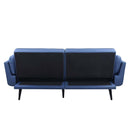 Nafisa Adjustable 81" Sofa & Ottoman, Blue Fabric Acme