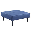 Nafisa Adjustable 81" Sofa & Ottoman, Blue Fabric Acme