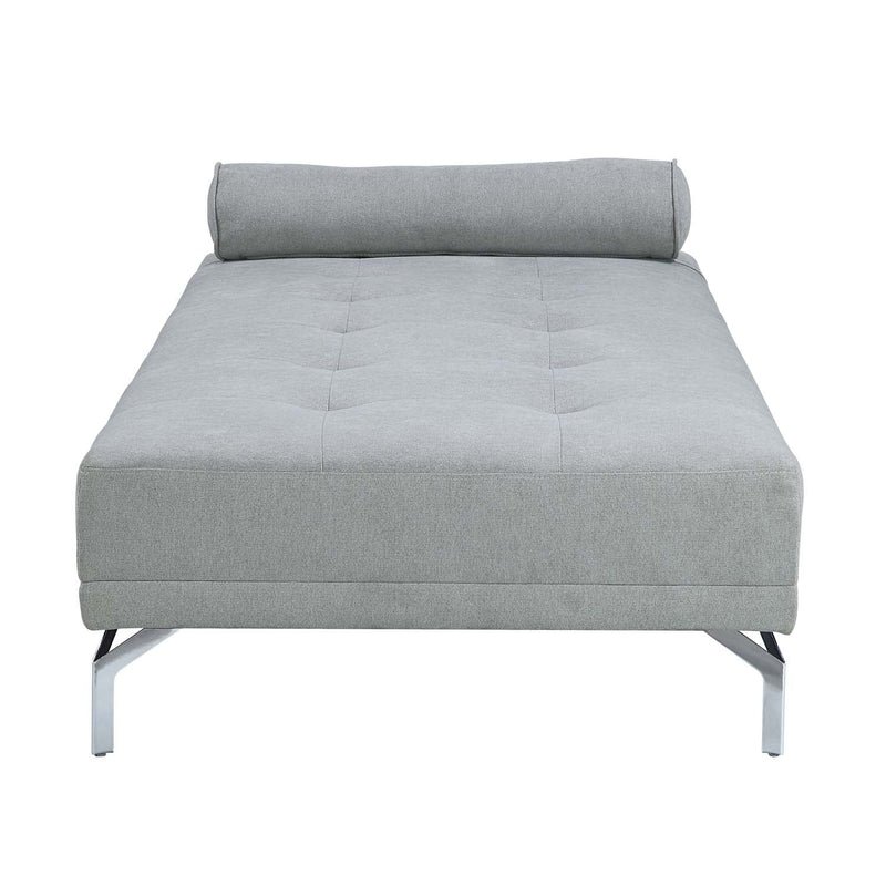 Quenti 74" Sofa Bed w/Pillow, Gray Melange Velvet Acme