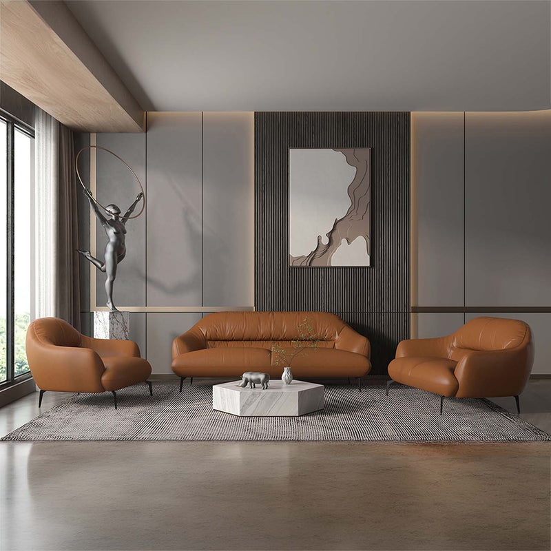 Leonia 88" Sofa, Cognac Leather Acme