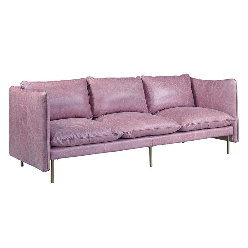Metis 91" Sofa, Wisteria Top Grain Leather Acme