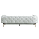 Ragle 96" Sofa, Vintage White Top Grain Leather Acme