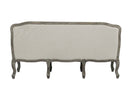 Tania 76" Sofa w/3 Pillows, Cream Linen & Gray Finish Acme