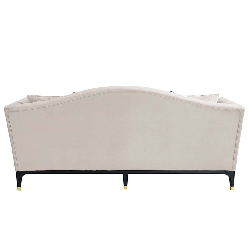 Tayden 88" Sofa w/5 Pillows, Beige Velvet Acme