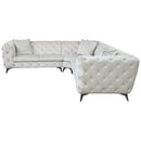 Atronia 133" Sectional Sofa w/4 Pillows, Beige Fabric Acme