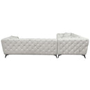 Atronia 133" Sectional Sofa w/4 Pillows, Beige Fabric Acme