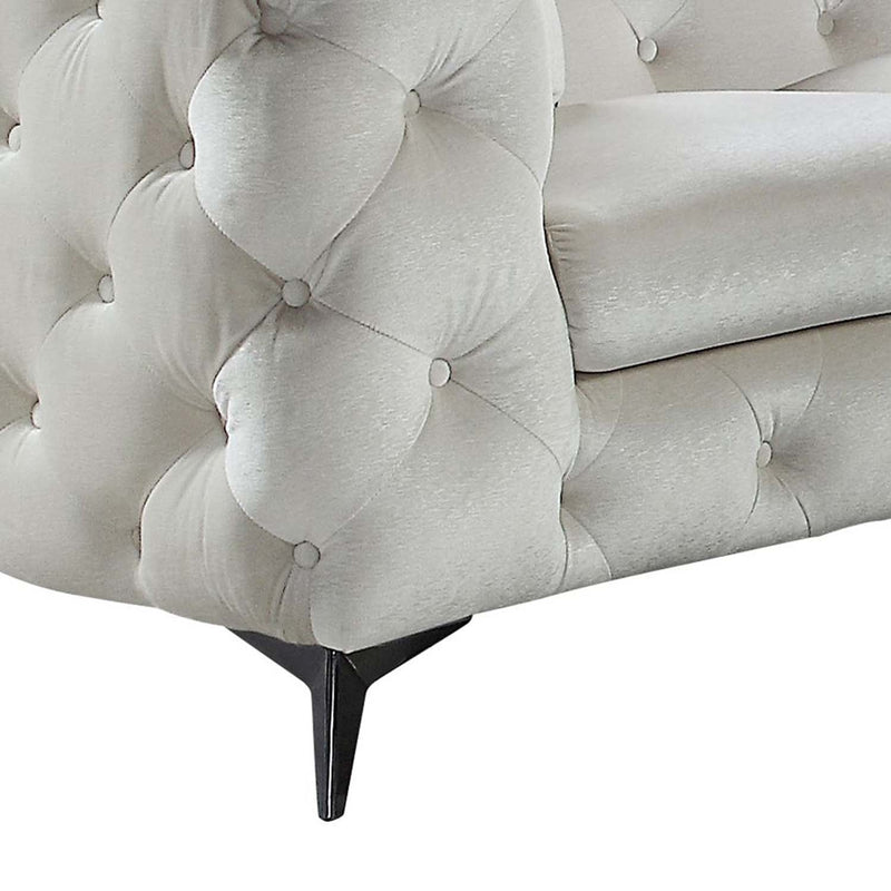 Atronia 133" Sectional Sofa w/4 Pillows, Beige Fabric Acme