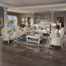 Vendome Oversized 113" Sofa w/6 Pillows, Champagne Faux Leather Acme