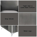 Wenona 79" Sofa, Gray Velvet Acme