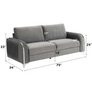 Wenona 79" Sofa, Gray Velvet Acme