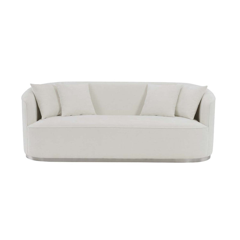 Odette 83" Sofa w/4 Pillows, Beige Chenille Acme