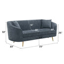 Nakendra 77" Sofa w/2 Pillows, Cobalt Blue Chenille Acme
