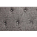 Florian 87.8" Sofa w/4 Pillows, Gray Fabric & Antique White Finish Acme