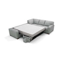 Goma 174" Sectional Sofa w/Sleeper, Light Gray Top Grain Leather Acme