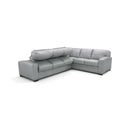 Goma 174" Sectional Sofa w/Sleeper, Light Gray Top Grain Leather Acme