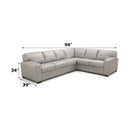 Goma 174" Sectional Sofa w/Sleeper, Light Gray Top Grain Leather Acme