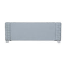 Saree 85.25" Sofa, Light Teal Chenille & White Finish Acme