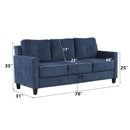 Horatio 78" Sofa, Navy Chenille Acme