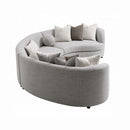 Ivria 215" Sectional Sofa w/9 Pillows, Gray Boucle Acme