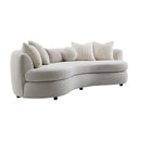 Iniko 105" Sofa w/6 Pillows, Beige  Boucle Acme