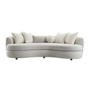Iniko 105" Sofa w/6 Pillows, Beige  Boucle Acme