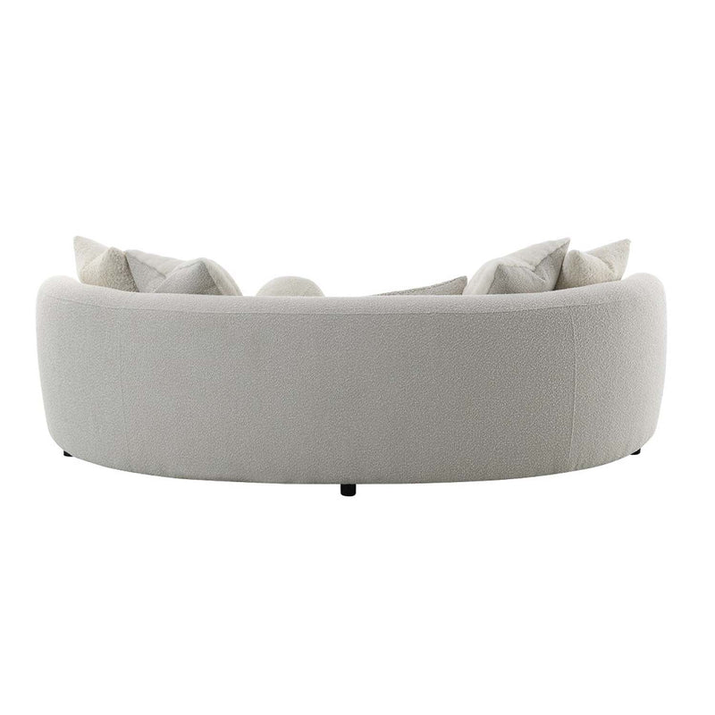 Iniko 105" Sofa w/6 Pillows, Beige  Boucle Acme