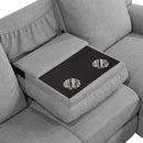 Destiny Motion 89" Sectional Sofa, Gray Linen Acme