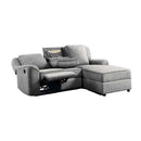 Destiny Motion 89" Sectional Sofa, Gray Linen Acme