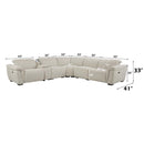 Dayana Power Motion 135" Sectional Sofa, Beige Boucle Acme