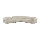Dayana Power Motion 135" Sectional Sofa, Beige Boucle Acme