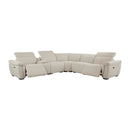Dayana Power Motion 135" Sectional Sofa, Beige Boucle Acme