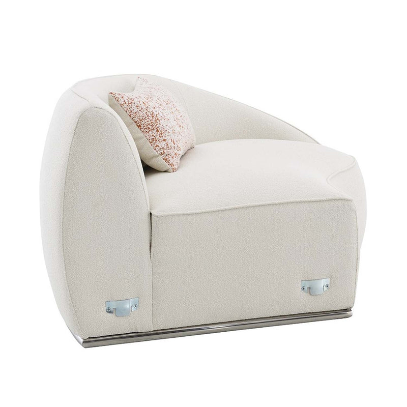 Sahara 185" Sectional Sofa w/3 Pillows, Beige Boucle Acme