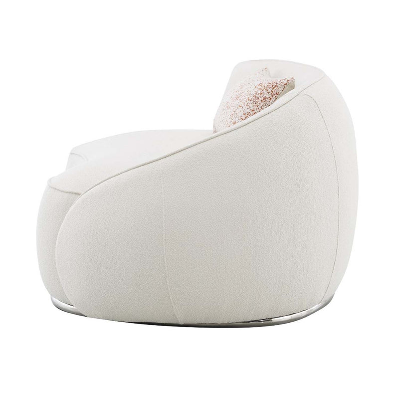 Sahara 185" Sectional Sofa w/3 Pillows, Beige Boucle Acme