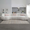 Sahara 185" Sectional Sofa w/3 Pillows, Beige Boucle Acme