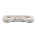 Sahara 185" Sectional Sofa w/3 Pillows, Beige Boucle Acme