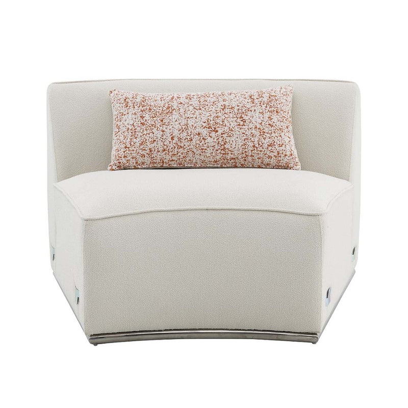 Sahara 185" Sectional Sofa w/3 Pillows, Beige Boucle Acme