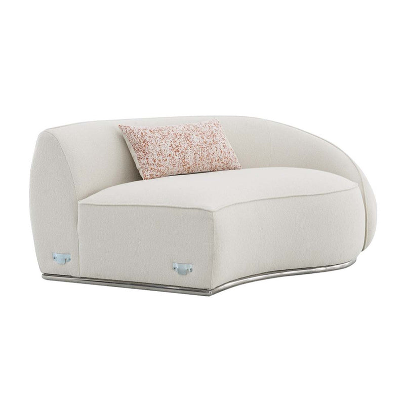 Sahara 185" Sectional Sofa w/3 Pillows, Beige Boucle Acme