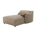 Veata 127" Sectional Sofa, Light Brown Suede Acme